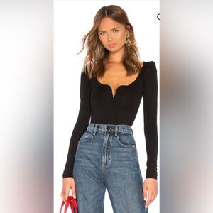 LPA - Sweetheart Bodysuit in Black - Size S